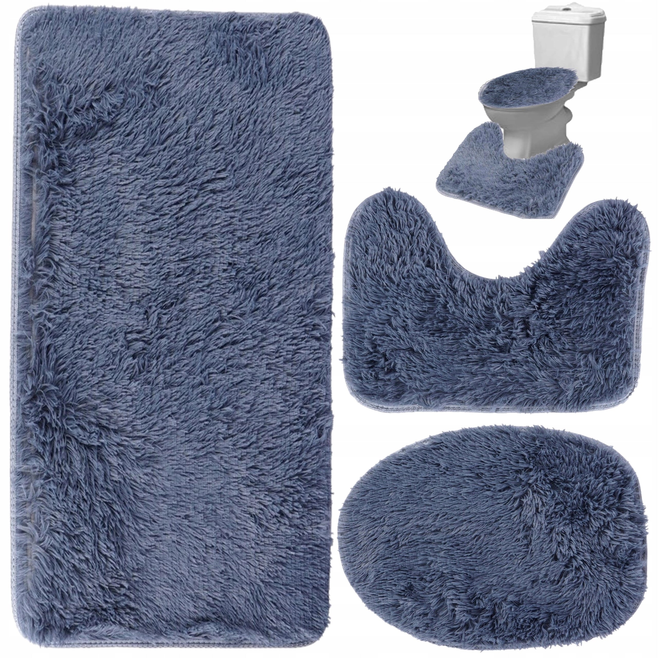 BATHROOM RUGS NON-SLIP SET OF 3