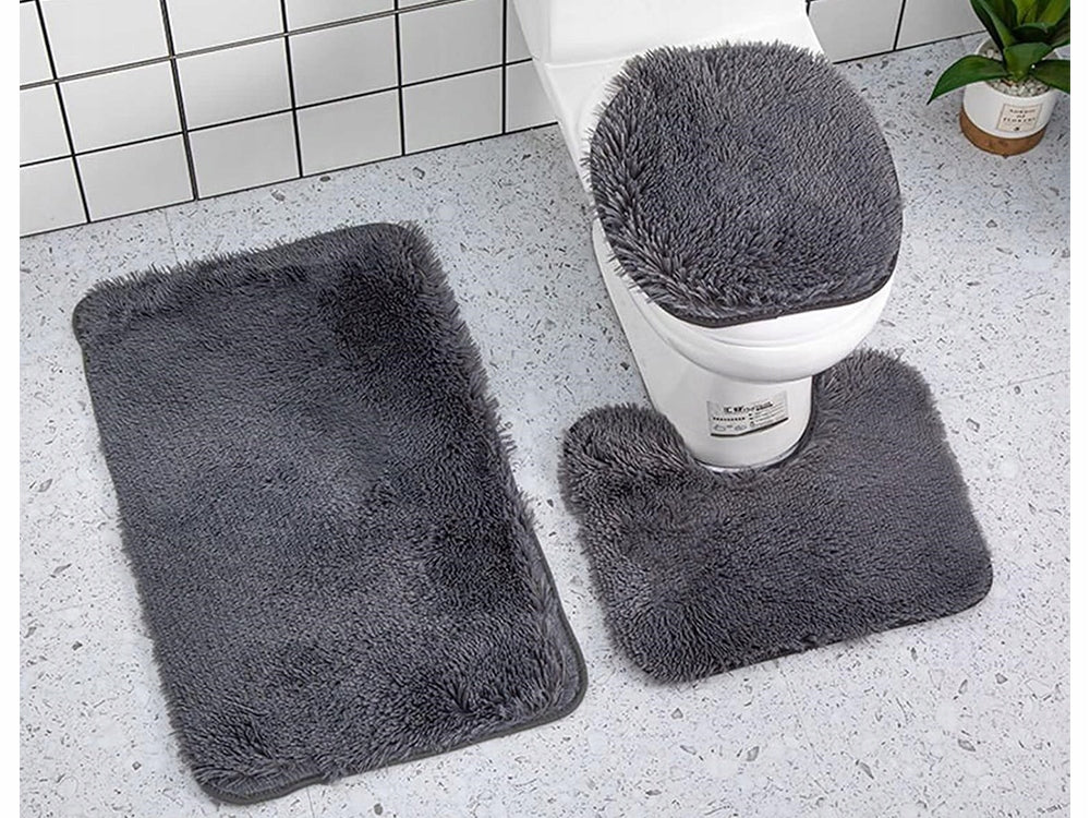BATHROOM RUGS SET 3 PCS 3IN1 NON-SLIP QUICK-DRYING WC Packaging status original