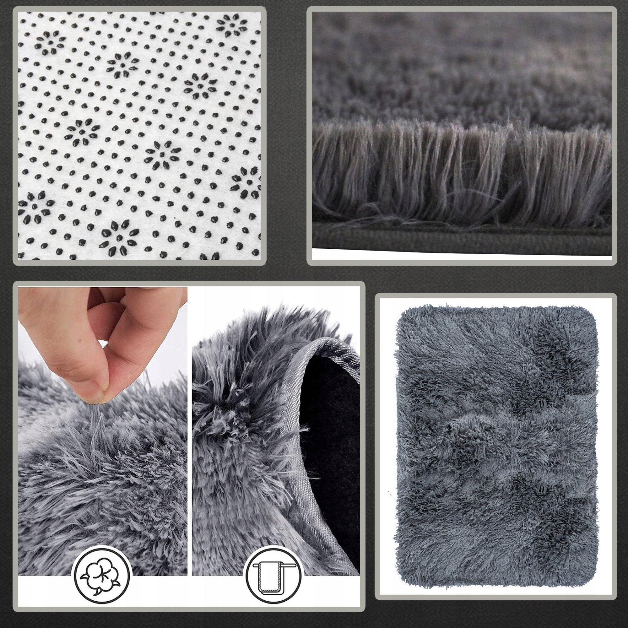 BATHROOM RUGS SET 3 PIECE 3IN1 NON-SLIP QUICK DRYING Manufacturer code #12234