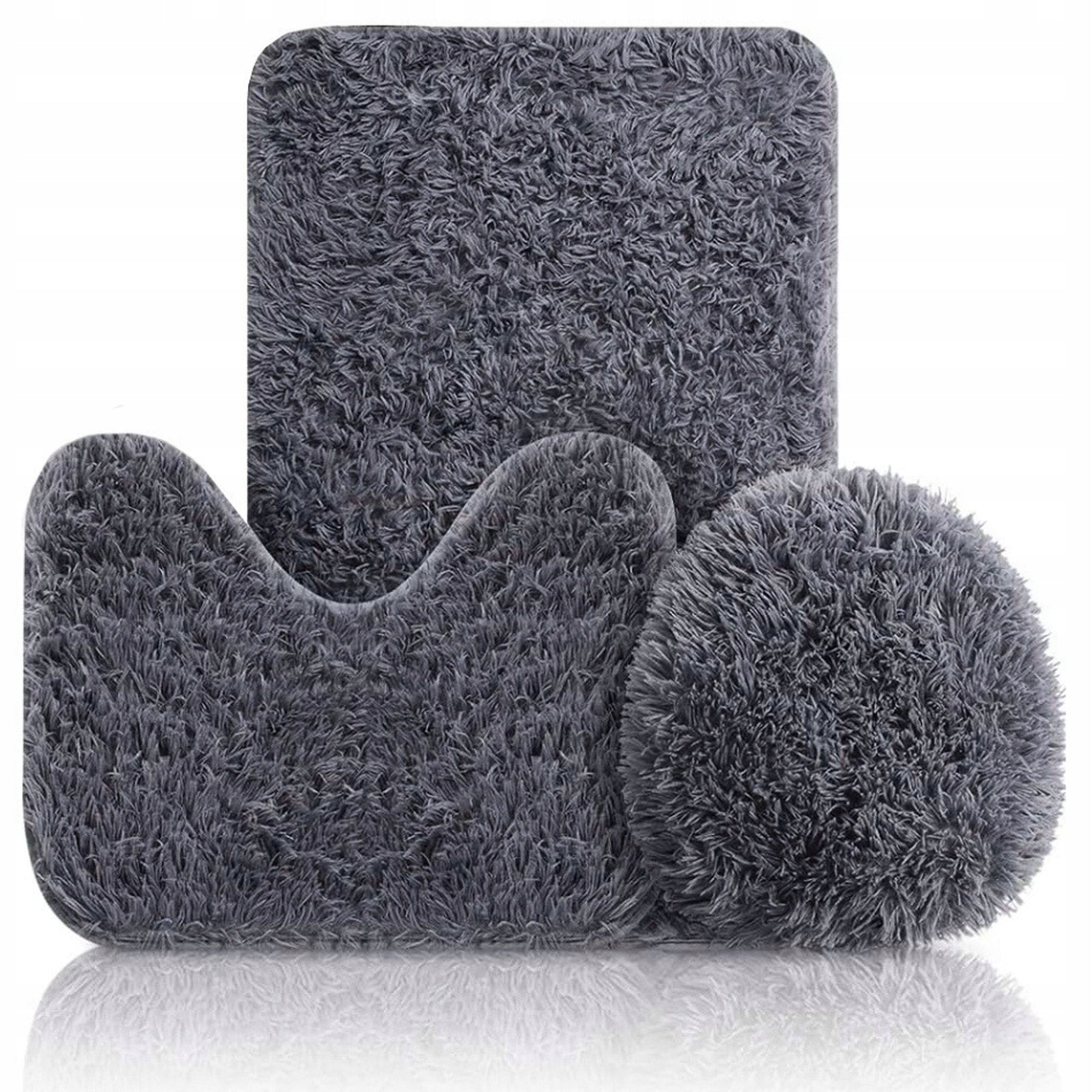 BATHROOM RUGS SET 3 PIECE 3IN1 NON-SLIP QUICK DRYING