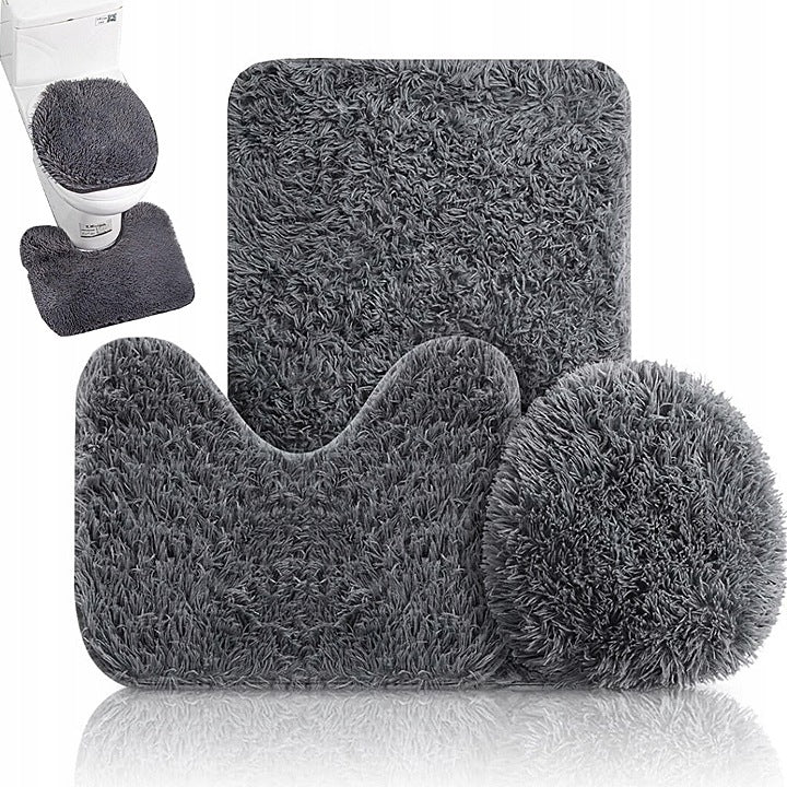 BATHROOM RUGS SET 3 PIECE 3IN1 NON-SLIP QUICK DRYING