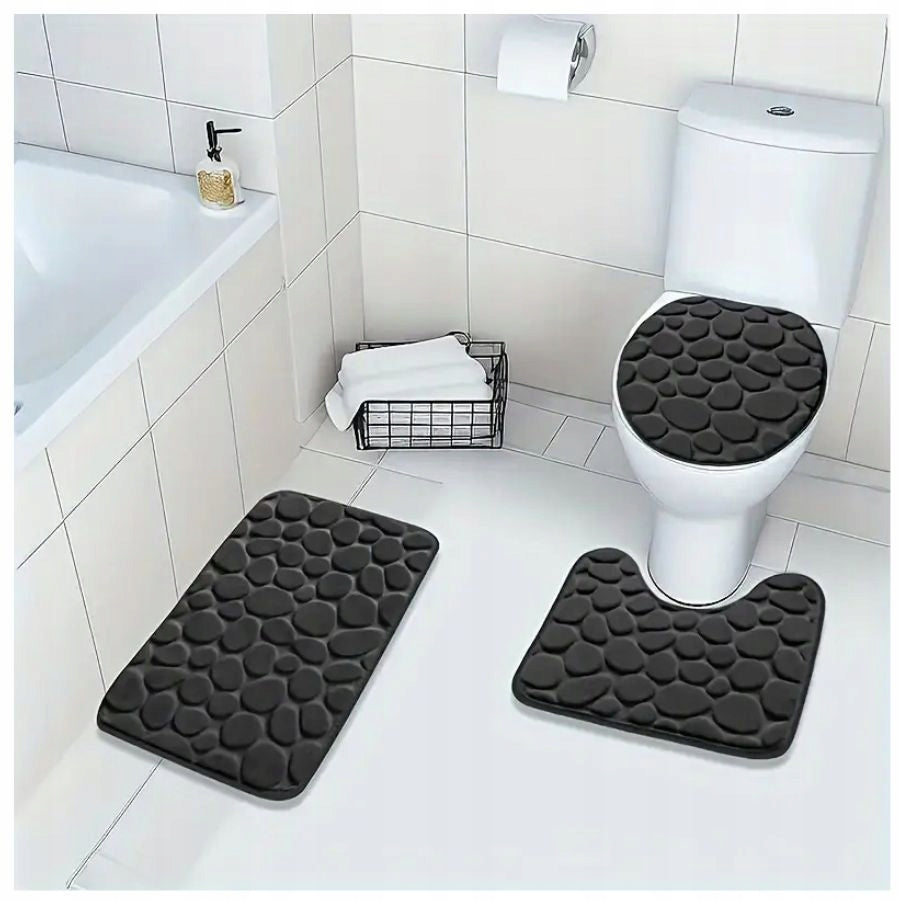 BATHROOM RUGS SET BATHROOM MAT 3 PCS NON SLIP ABSORBENT Brand no brand