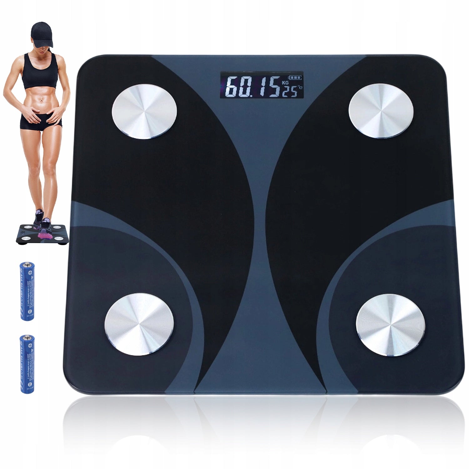 BATHROOM SCALE ANALYTICAL 13 INDICATORS BMI FAT MUSCLES 180KG