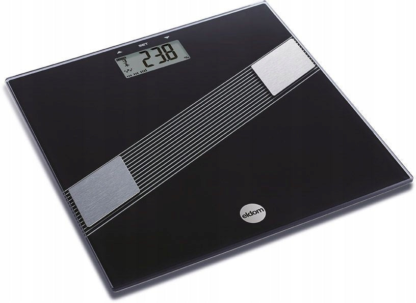 BATHROOM SCALE ANALYTICAL 150kg BMI BLACK ELDOM