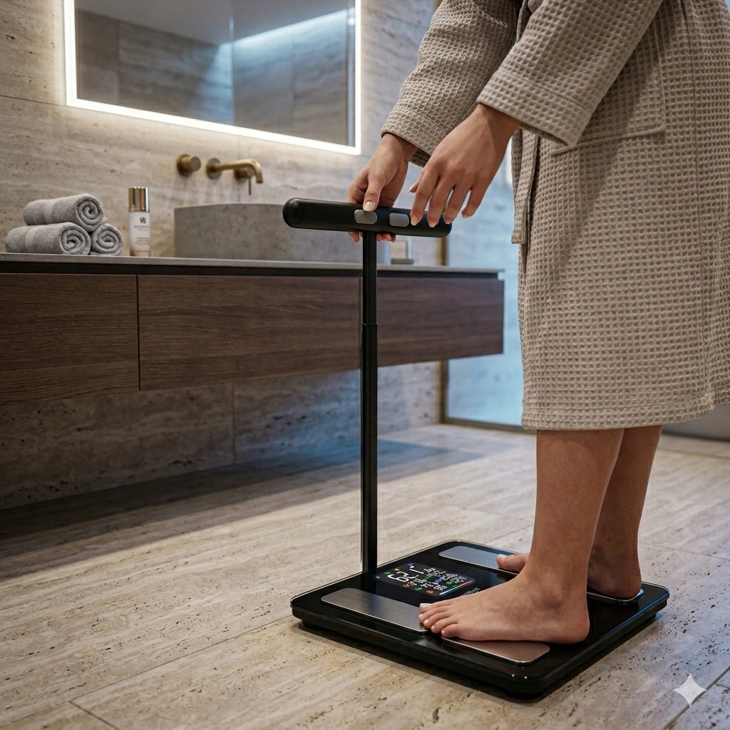 BATHROOM SCALE ANALYTICAL BLUETOOTH APPLE HEALTH GOOGLE FIT SCALA LCD Manufacturer code Łazienkowa czarna_0511