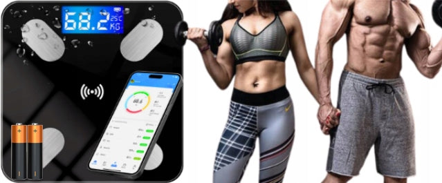 BATHROOM SCALE ANALYTICAL BLUETOOTH SMART 25in1 BODY MEASUREMENT + BATTERIES Brand no brand
