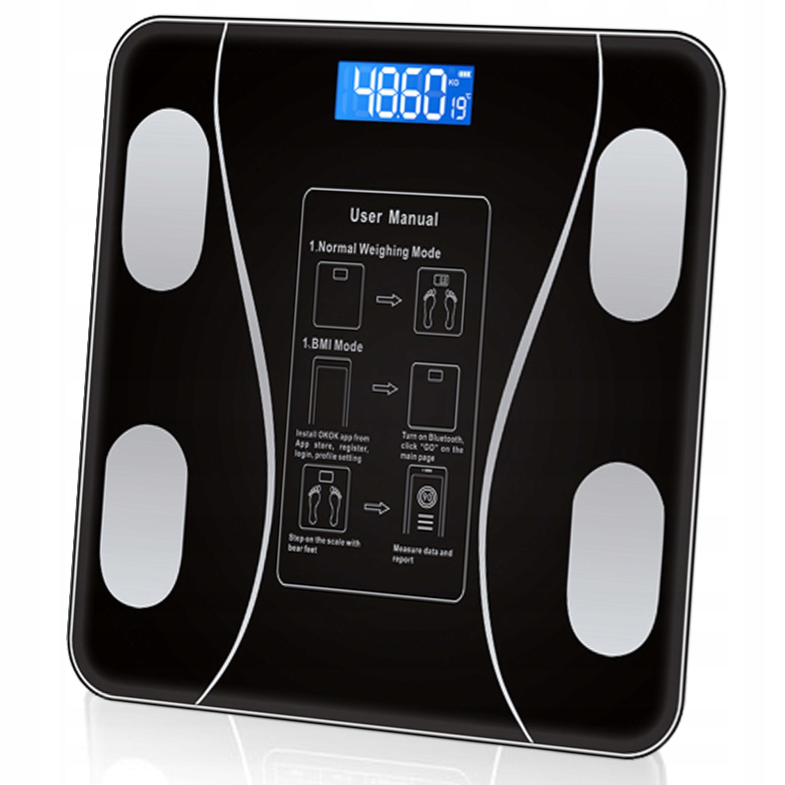 BATHROOM SCALE ANALYTICAL BLUETOOTH SMART ANDROID IOS SMART+BATTERIES Packaging status original