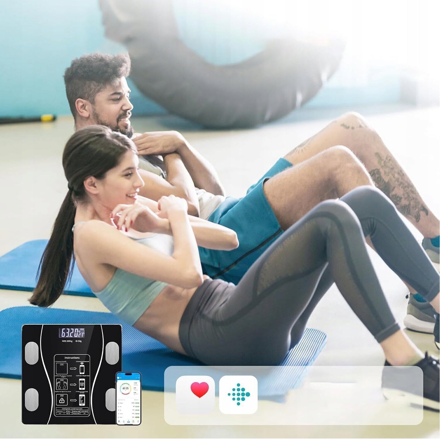 BATHROOM SCALE ANALYTICAL BMI BLUETOOTH SMART UP TO 180Kg GLASS PRECISION Brand no brand