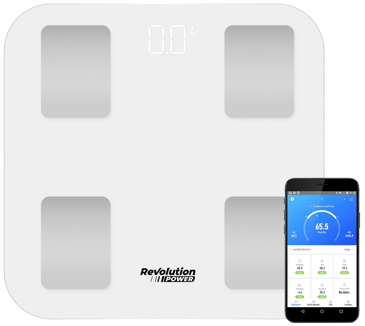 BATHROOM SCALE ANALYTICAL ELECTRONIC - APPLICATION in Polish SLIM WHITE