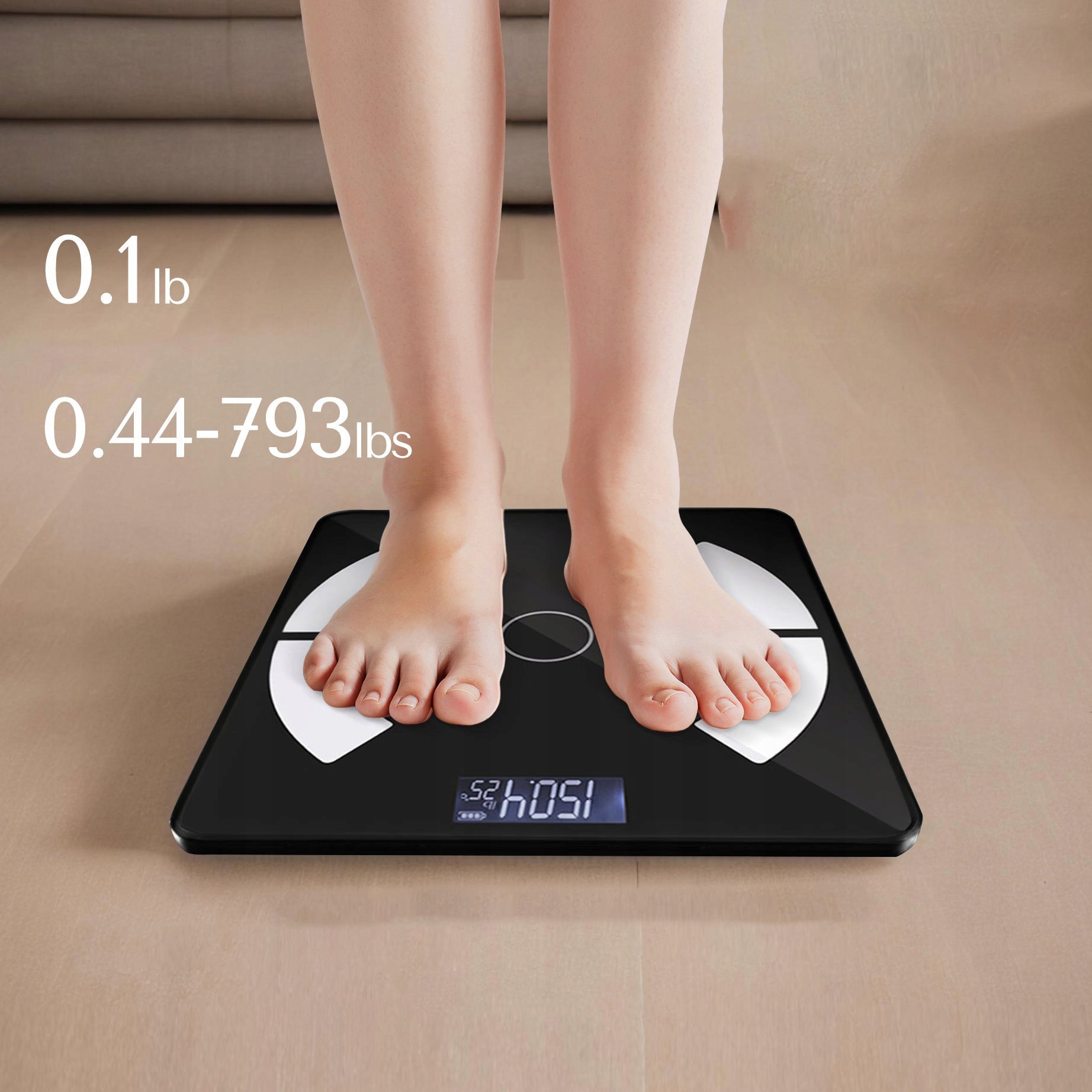 BATHROOM SCALE ANALYTICAL ELECTRONIC BLUETOOTH 13in1 SMART GLASS Additional features automatic calibration BMI