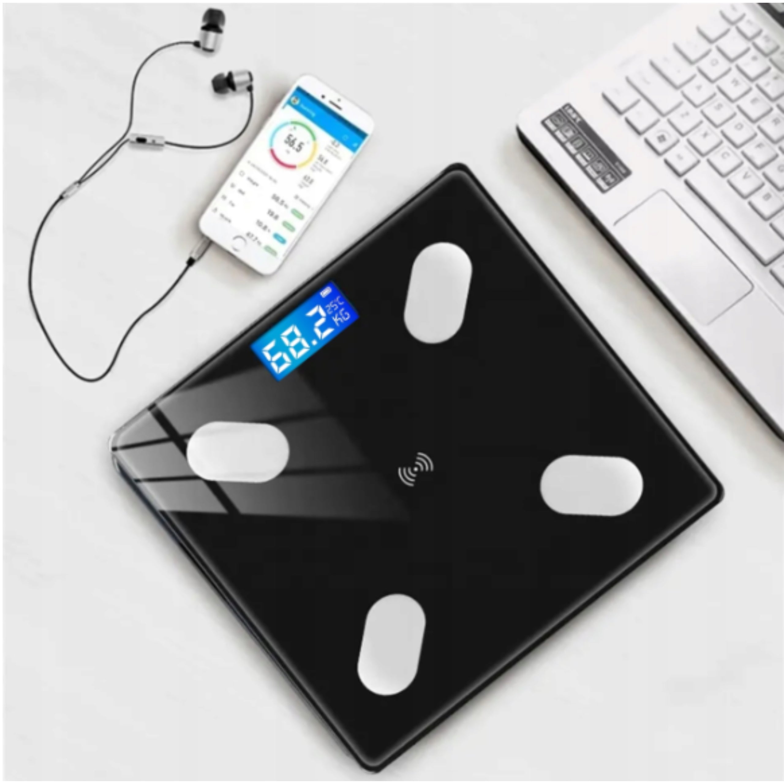 BATHROOM SCALE ANALYTICAL ELECTRONIC BMI BLUETOOTH 180KG SMART 25in1 Packaging status original