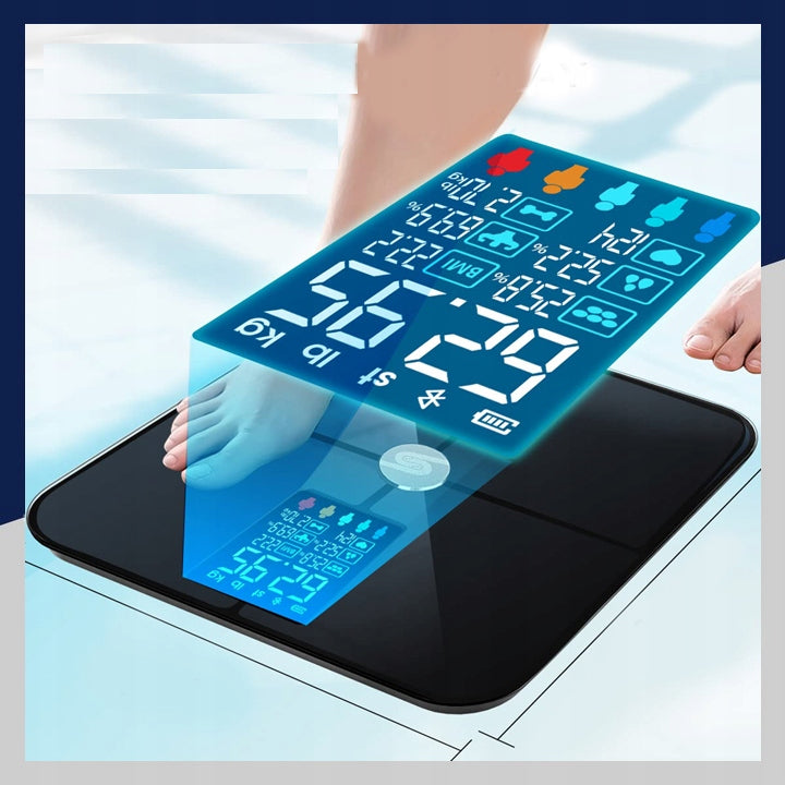 BATHROOM SCALE ANALYTICAL ELECTRONIC BMI FAT APPLICATION in Polish EAN (GTIN) 5906476012620
