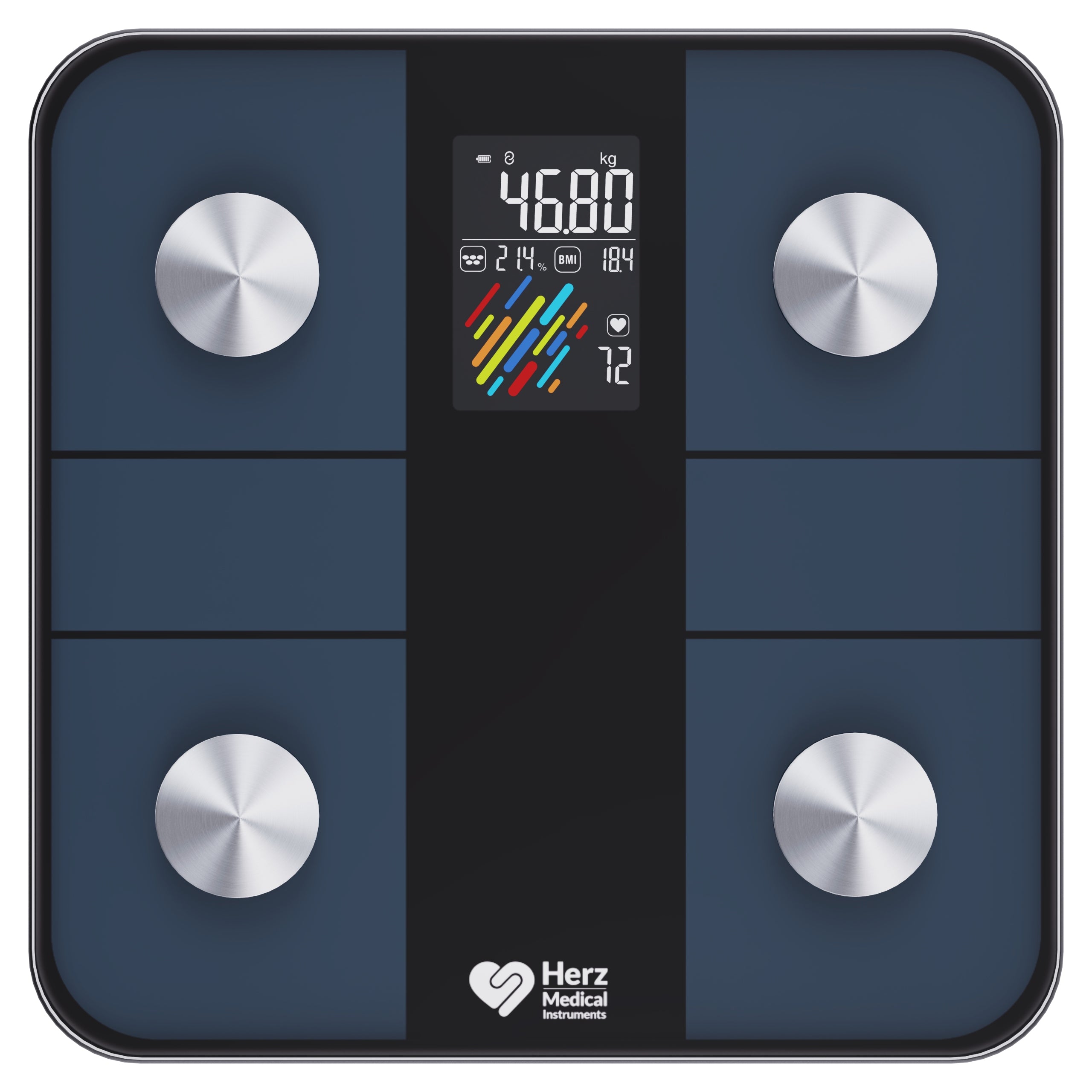 BATHROOM SCALE ANALYTICAL ELECTRONIC BMI FAT HEART RATE APPLICATION PL Packaging status original