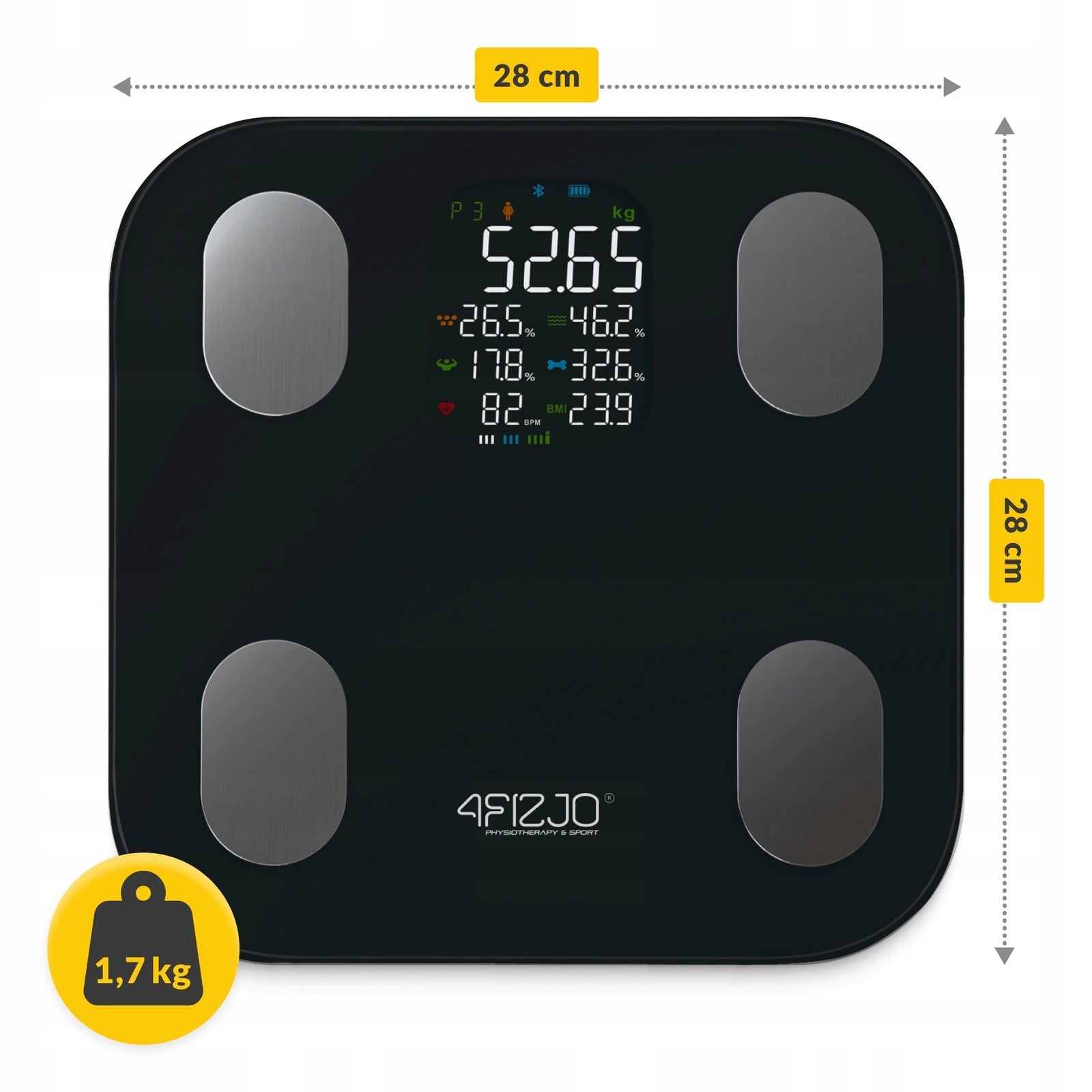 BATHROOM SCALE ANALYTICAL ELECTRONIC FAT MEASUREMENT BMI GLASS PRO Packaging status original