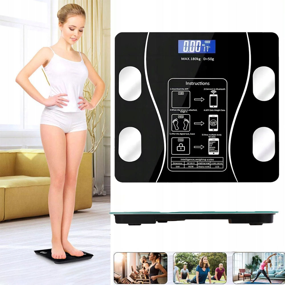 BATHROOM SCALE ANALYTICAL ELECTRONIC SMART APPLICATION OF 13 PARAMETERS