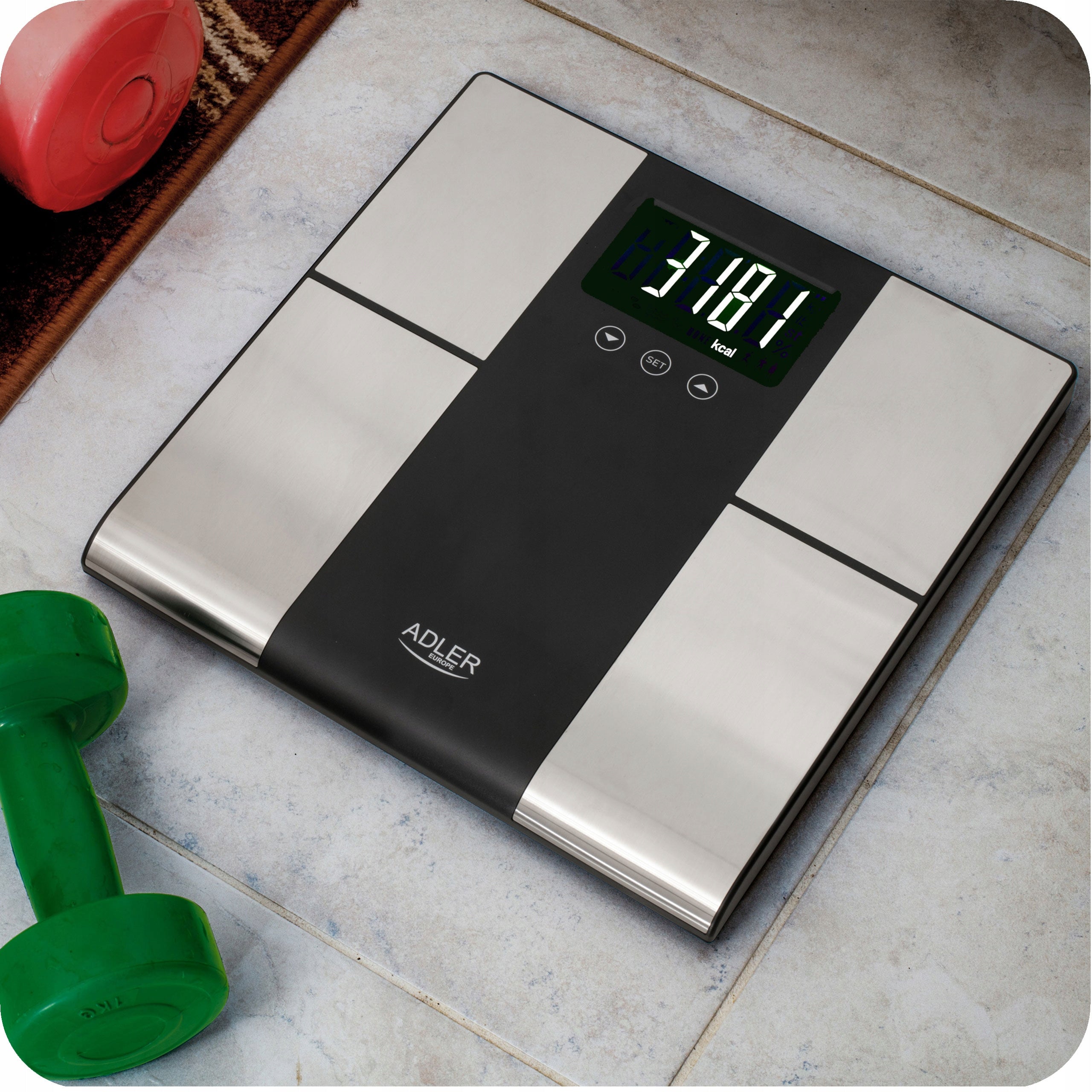 BATHROOM SCALE ANALYTICAL FAT MEASUREMENT 225kg Additional features measurement memory