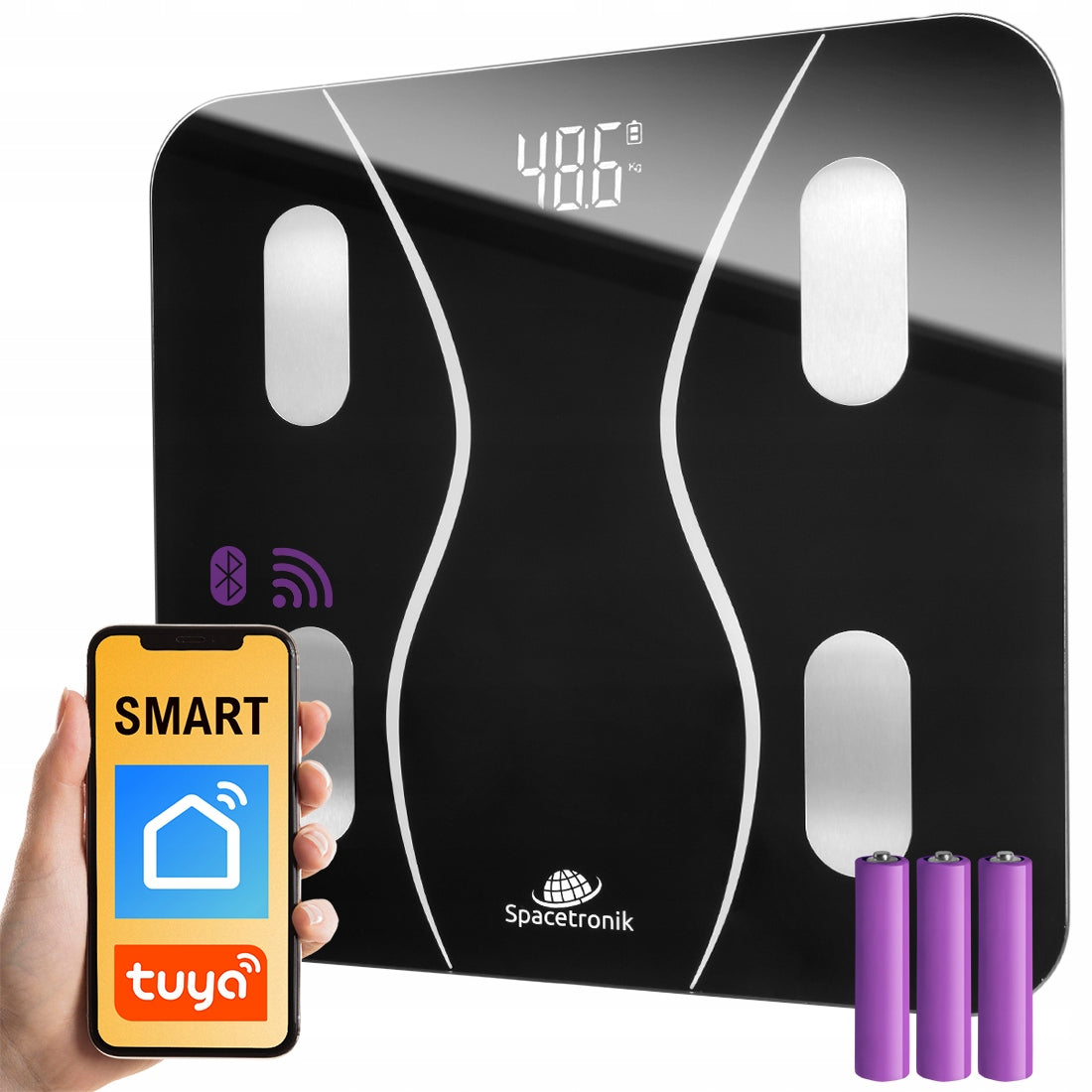 BATHROOM SCALE ANALYTICAL LCD ELECTRONIC BMI BLUETOOTH SMART app