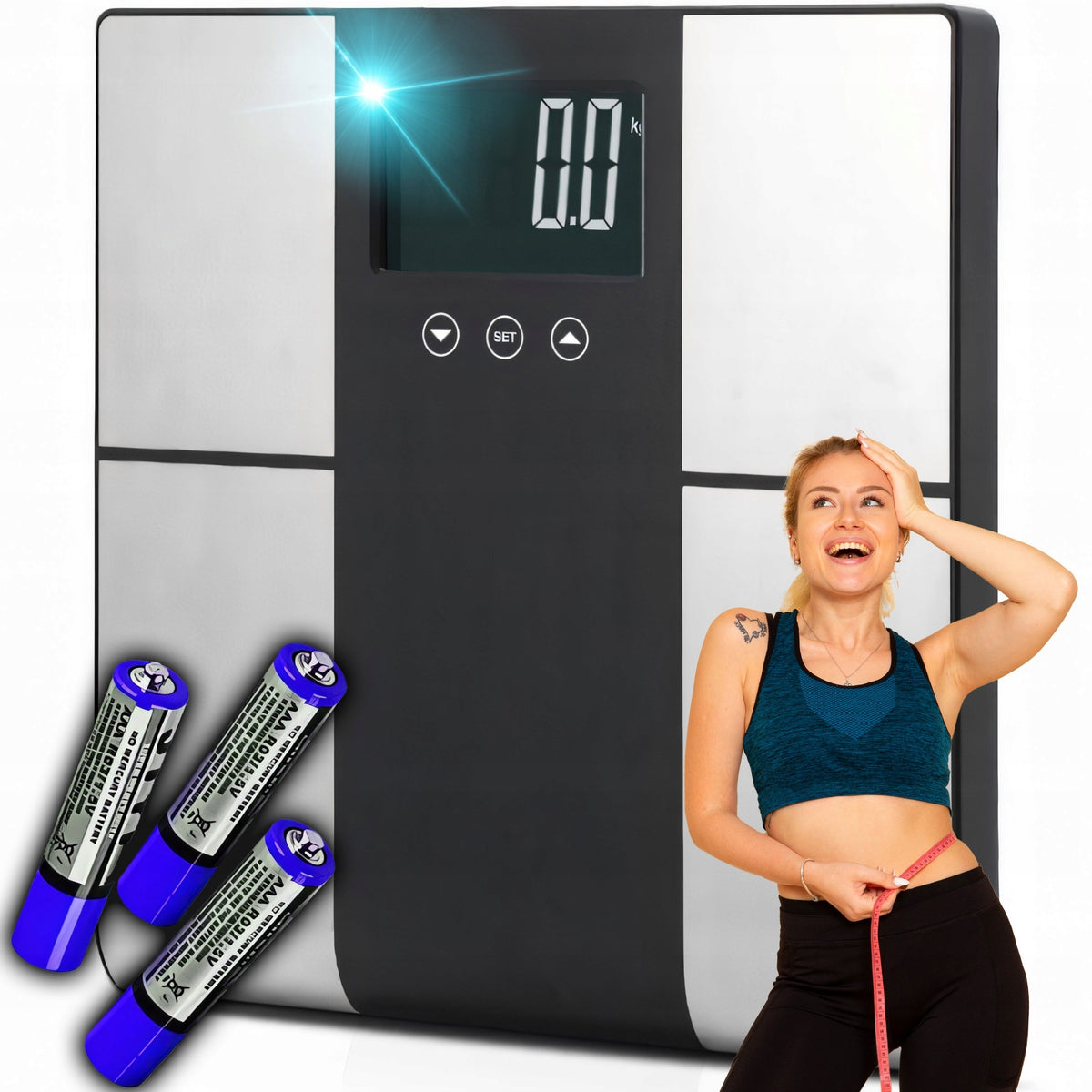 BATHROOM SCALE ANALYTICAL SENSOR SCREEN MUSCLE WATER FAT MEASUREMENT 5IN1 Brand RETOO