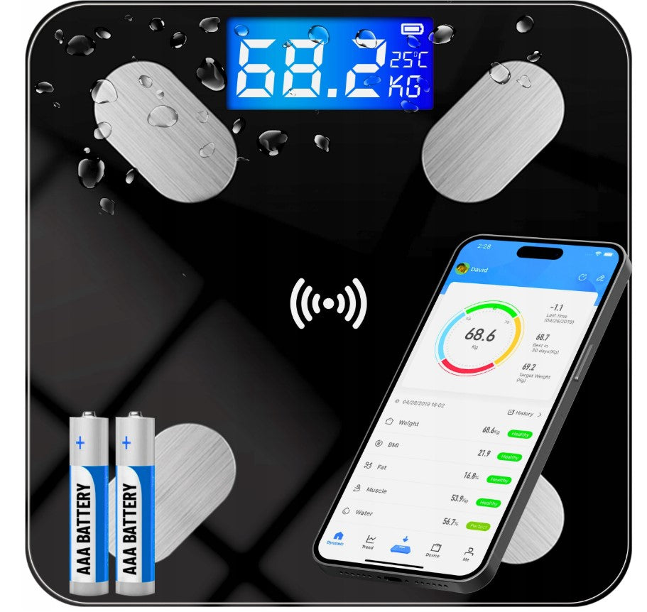 BATHROOM SCALE ANALYTICAL SLIM 180KG SMART+ 17in1 INTELLIGENT PRECISION Manufacturer code Waga Girox łazienkowa analityczna SMART