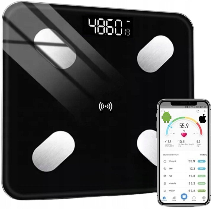 BATHROOM SCALE ANALYTICAL SLIM 180KG SMART+ 31in1 ANDROID iOS PRECISE EAN (GTIN) 5906700043987