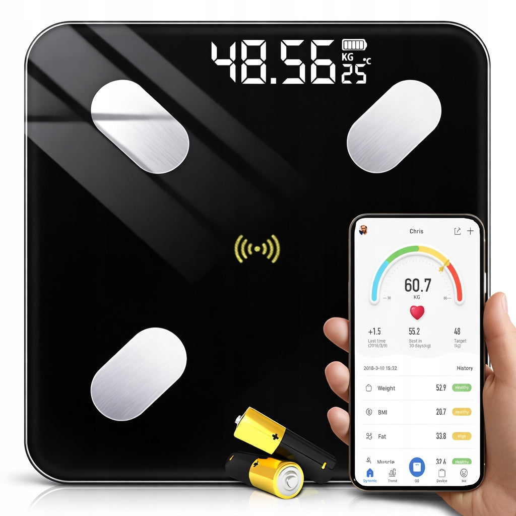 BATHROOM SCALE ANALYTICAL SMART+ APPLICATION in Polish 180KG