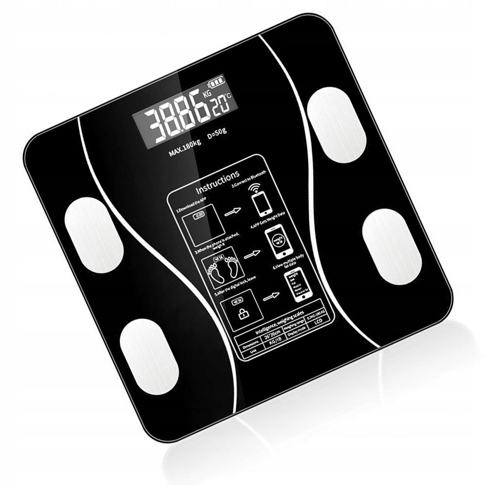 BATHROOM SCALE AND APPLICATION OKOK ACCURATE MEASUREMENT OF BODY FAT + 2 Aku