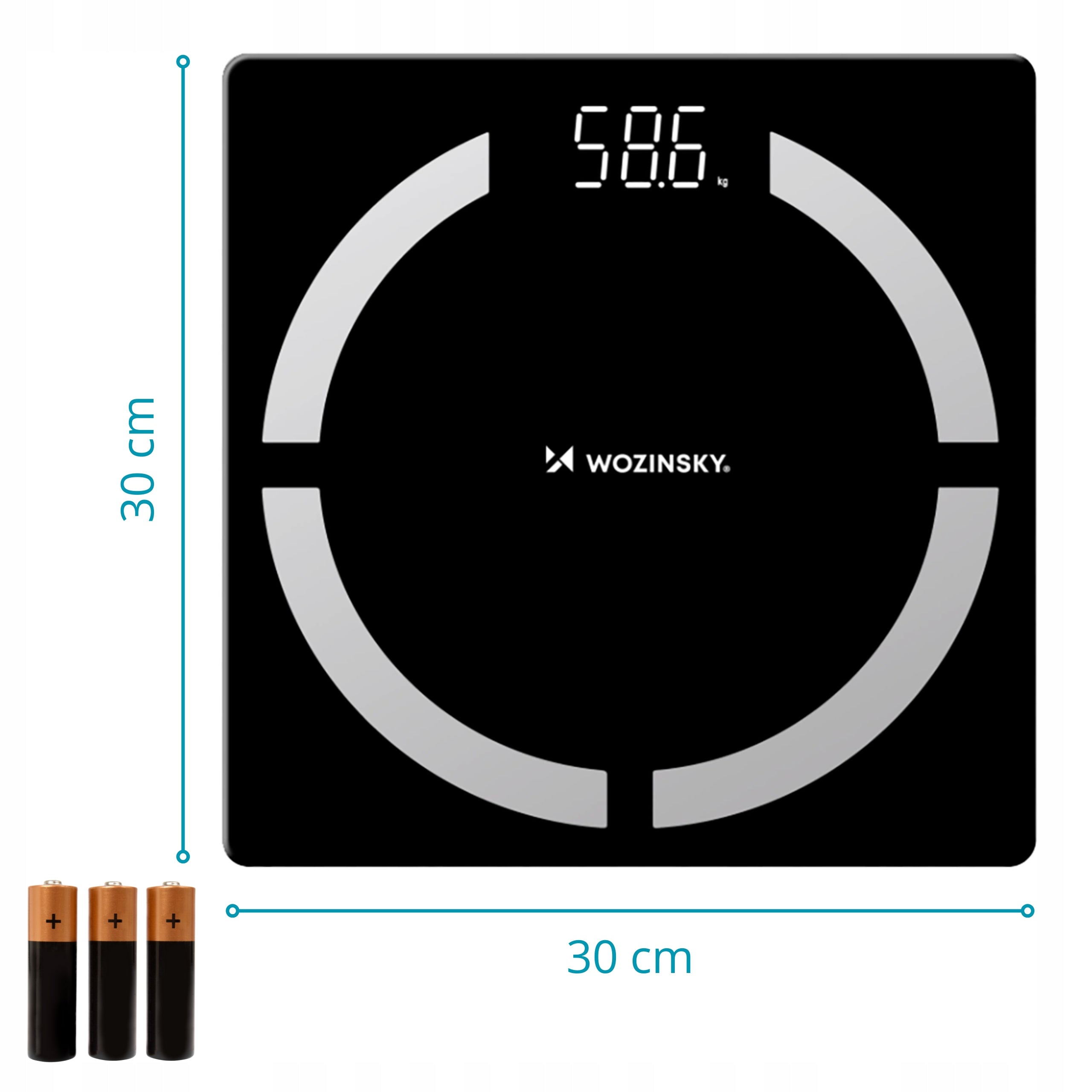 BATHROOM SCALE BLUETOOTH BODY ANALYSIS FITNESS DIET APP LCD Packaging status original