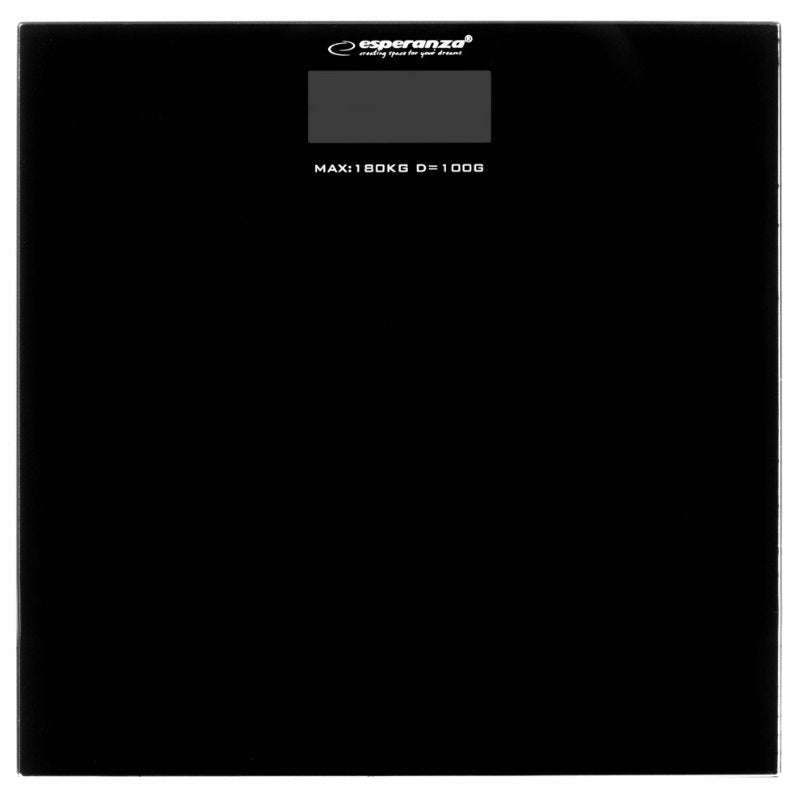 BATHROOM SCALE DIGITAL ELECTRONIC TEMPERED GLASS SLIM XL 180KG BLACK Batteries included no
