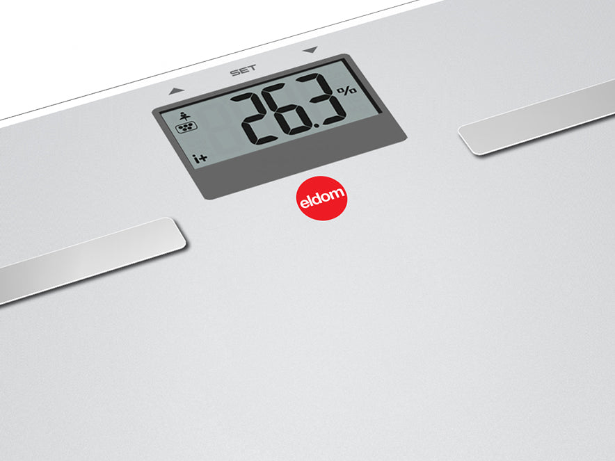 BATHROOM SCALE ELDOM TWO130 BMI White Brand Eldom