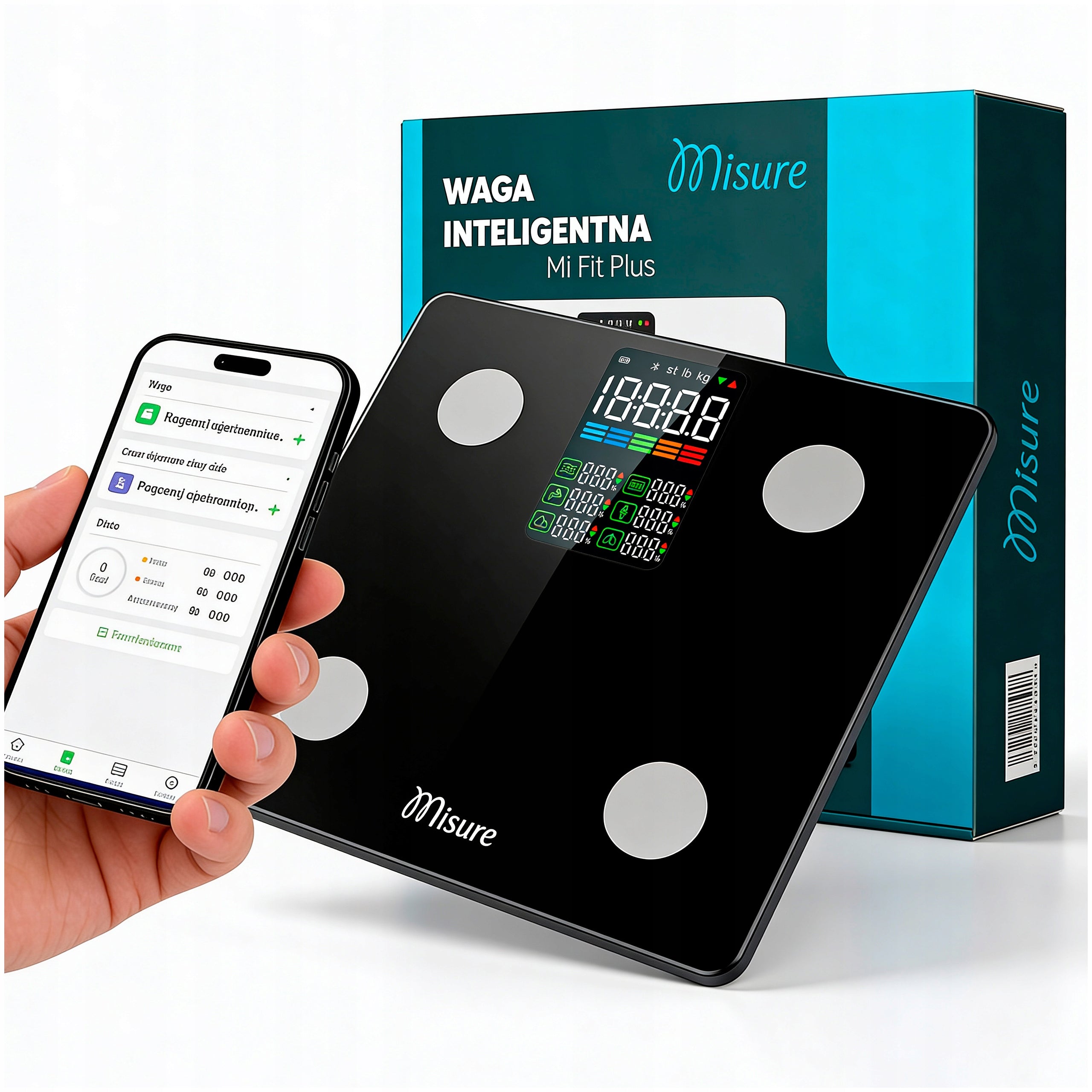 BATHROOM SCALE ELECTRONIC ANALYTICAL 226 KG APPLICATION Poland SMART BMI