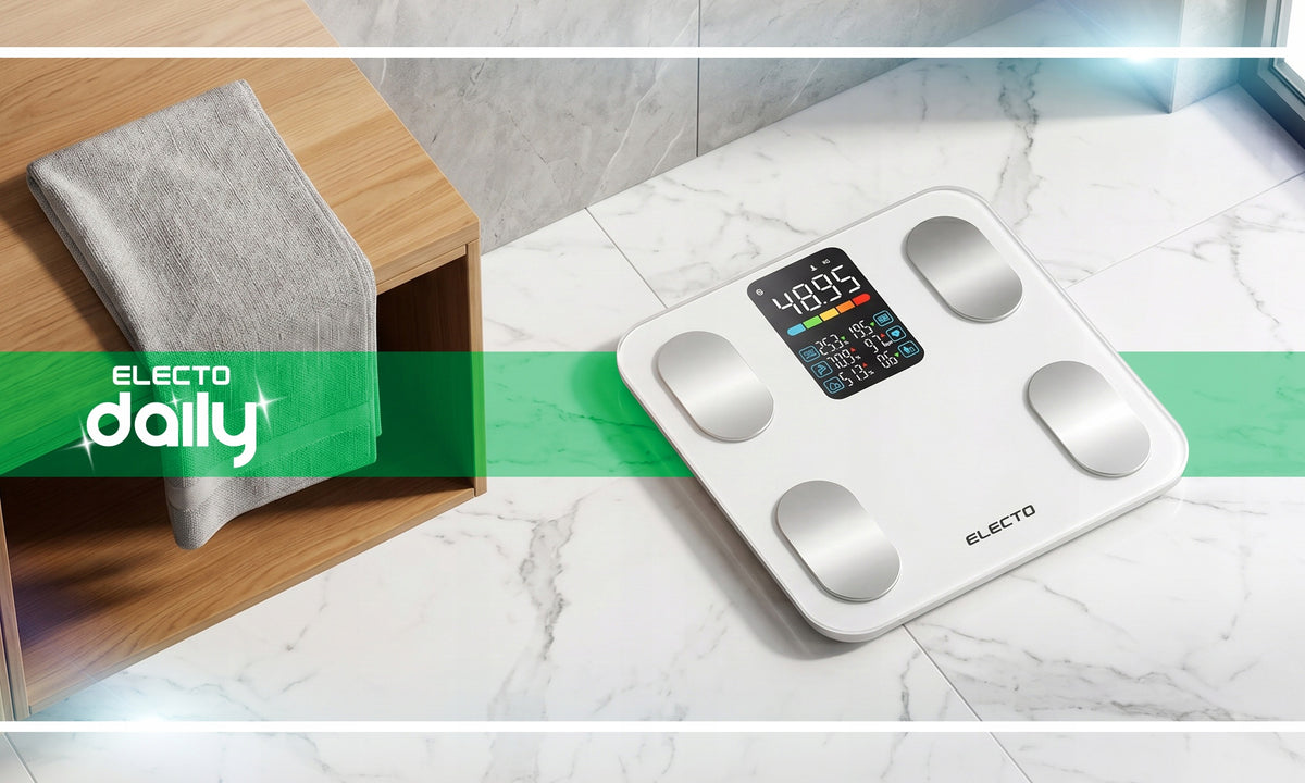 BATHROOM SCALE ELECTRONIC ANALYTICAL APPLICATION in Polish BMI 24IN1 LCD Packaging status original