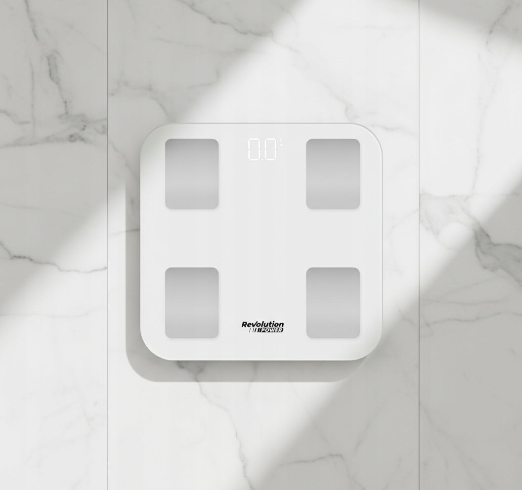 BATHROOM SCALE ELECTRONIC ANALYTICAL - APPLICATION in Polish WHITE SLIM Manufacturer code 5905481826895
