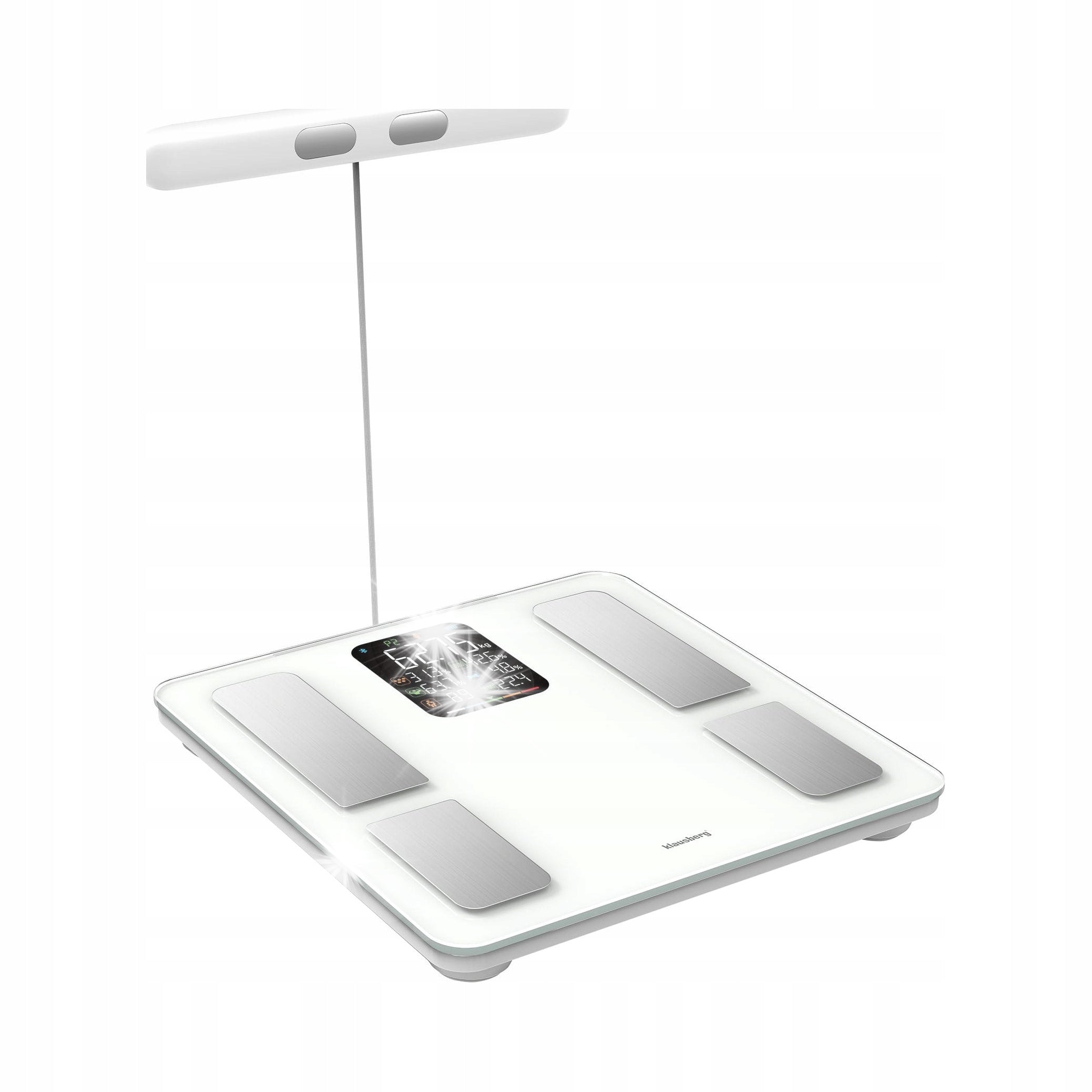 BATHROOM SCALE ELECTRONIC ANALYTICAL BMI BODY FAT MEASUREMENT WHITE