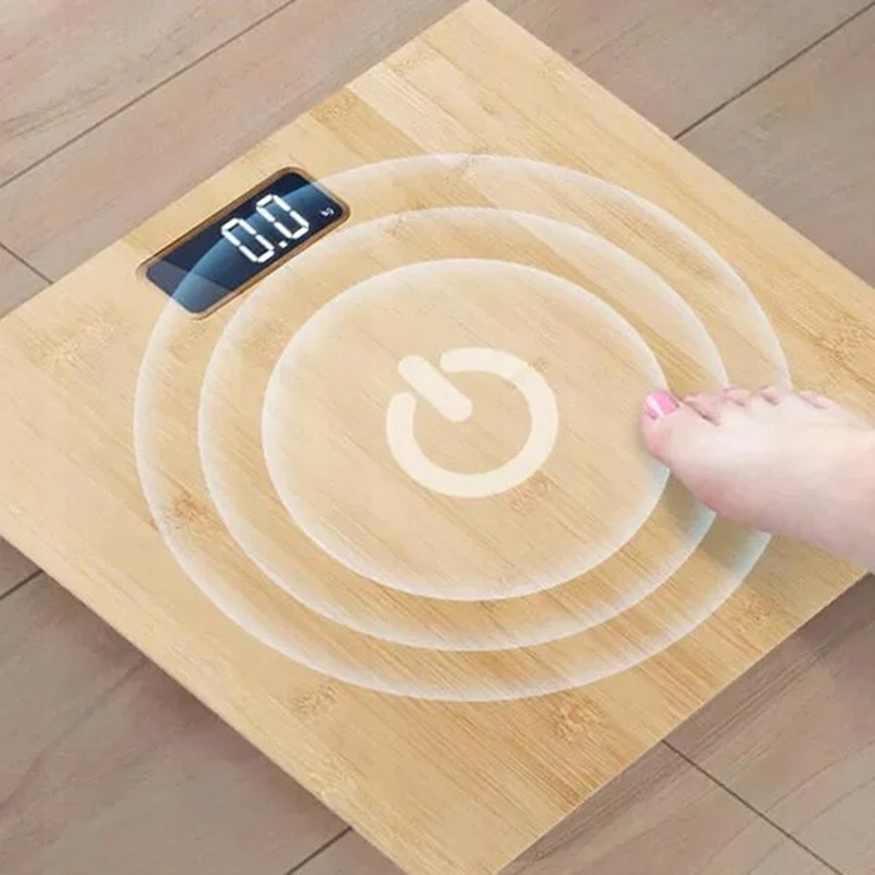 BATHROOM SCALE ELECTRONIC BAMBOO CLASSIC NON-SLIP 180 KG Manufacturer code 151