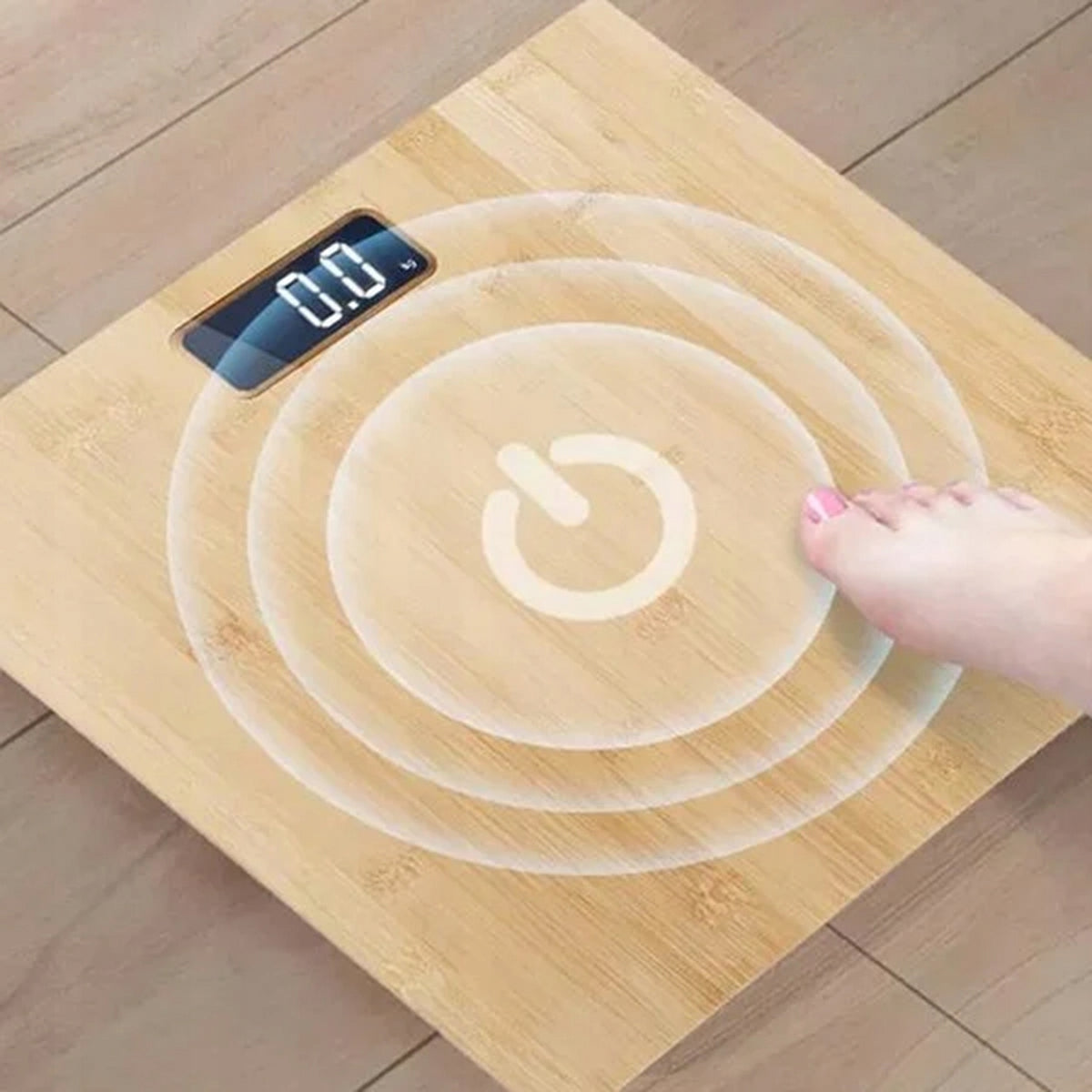 BATHROOM SCALE ELECTRONIC BAMBOO CLASSIC NON-SLIP 180 KG Manufacturer code 4689081