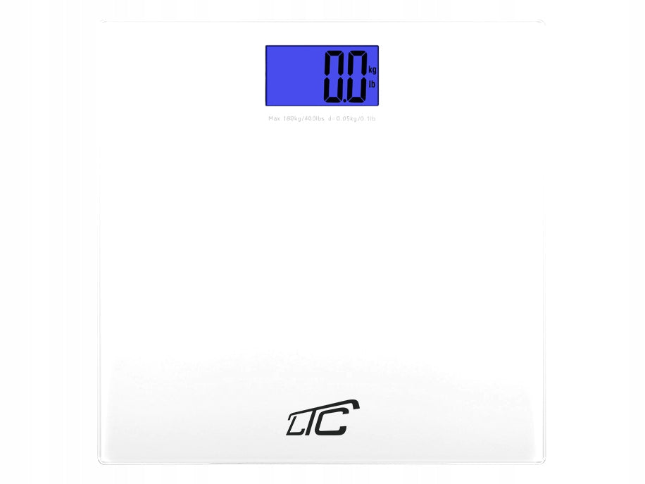 BATHROOM SCALE ELECTRONIC GLASS 180KG LCD THERMOMETER PRECISION WHITE Manufacturer code LXWG106