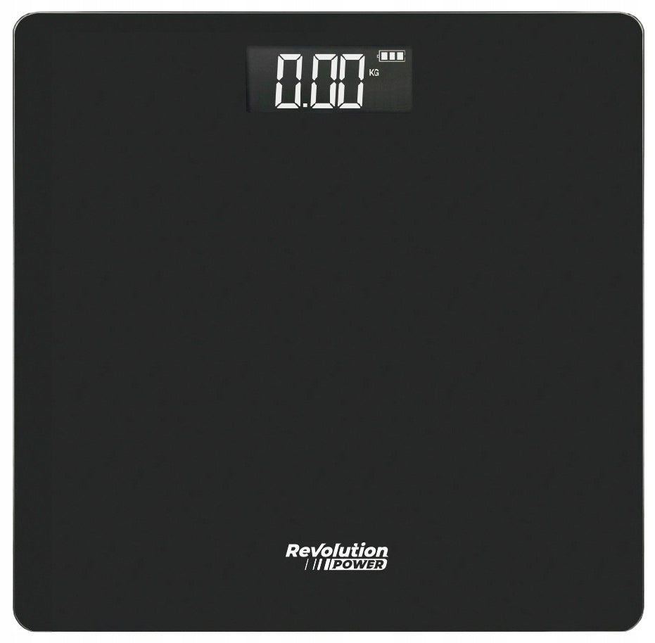 BATHROOM SCALE ELECTRONIC GLASS BLACK SLIM LCD PRECISION 180 KG