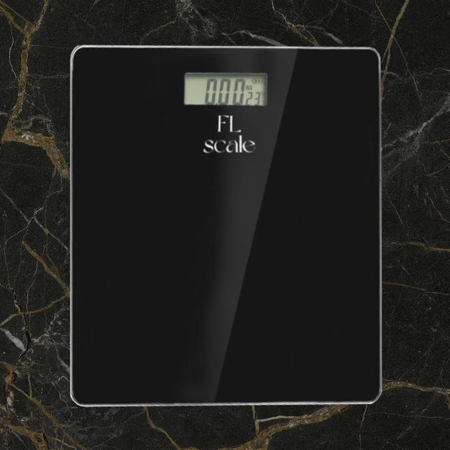 BATHROOM SCALE ELECTRONIC GLASS LCD 30x28 cm 180kg 100g EBS-T002 R-25 Packaging status original