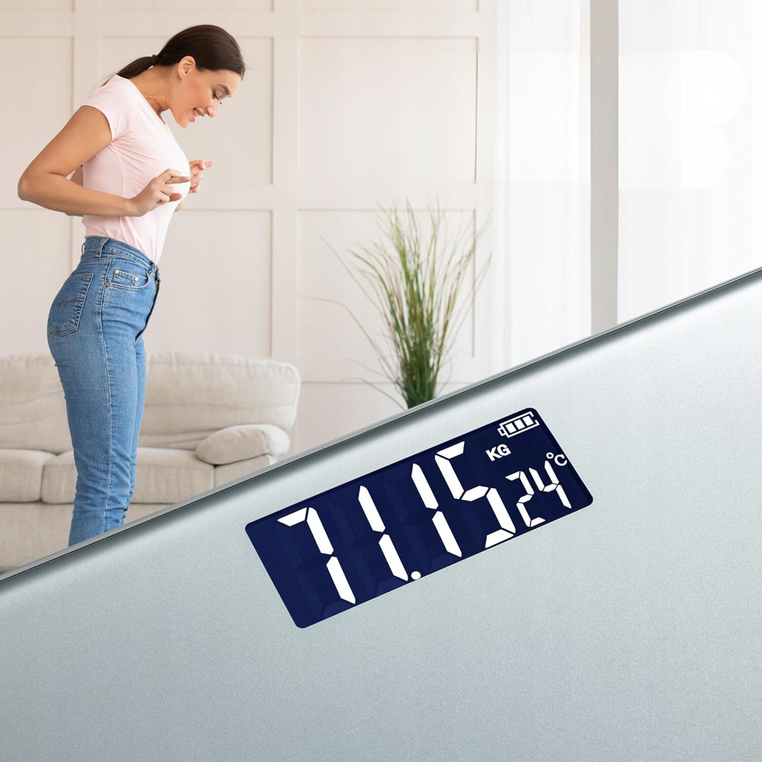BATHROOM SCALE ELECTRONIC GLASS LCD PRECISION 180KG GRUNDIG BATTERIES Batteries included yes