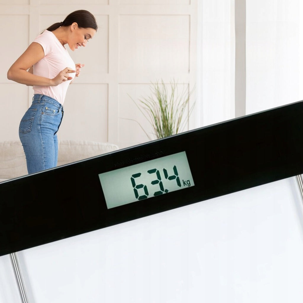 BATHROOM SCALE Electronic LCD glass up to 180kg Grundig + 2x AAA batteries Packaging status original