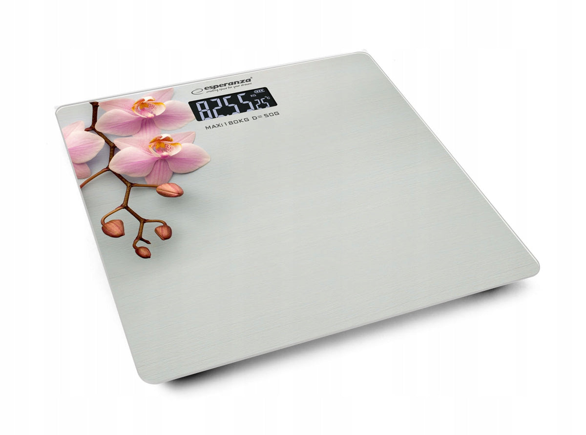 BATHROOM SCALE FITNESS TEMPERED GLASS ELECTRONIC UP TO 180KG WITH LCD