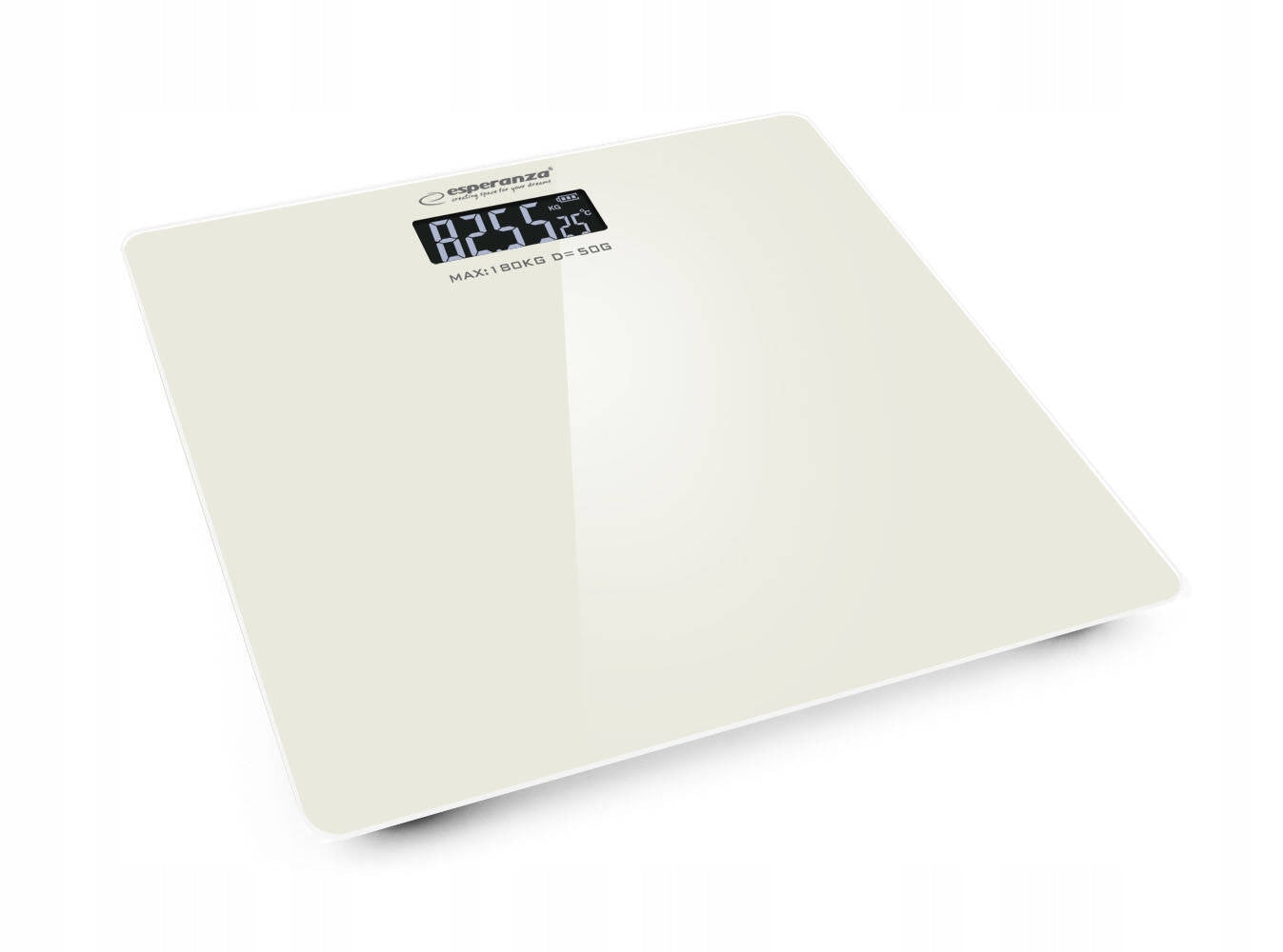 BATHROOM SCALE FOR FITNESS WEIGHING HARDENED UP TO 180KG WITH LCD THERMOMETER