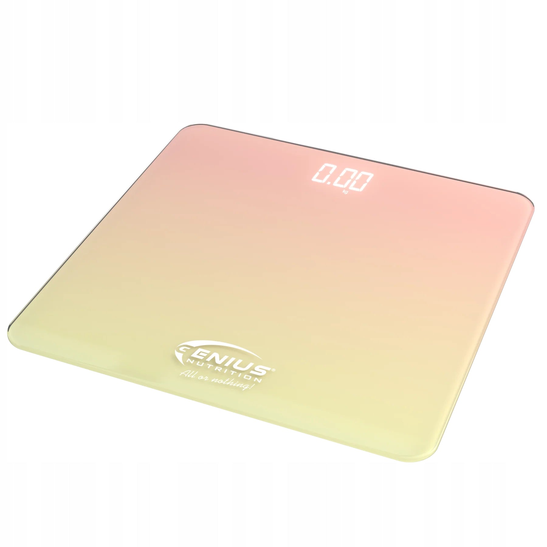 BATHROOM SCALE FOR WEIGHT MEASUREMENT GENIUS NUTRITION PINK-YELLOW
