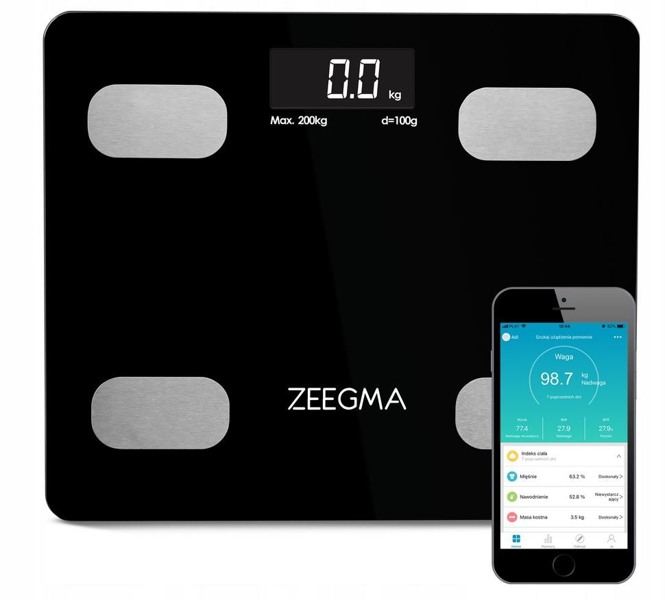 BATHROOM SCALE GLASS ANALYTICAL GEWIT ANDROID BLUETOOTH 17in1 APKA n iOS