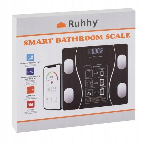 BATHROOM SCALE LCD - ANALYTICAL MAX 180KG 8 DIFFERENT PARAMETERS Packaging status original