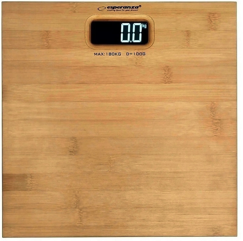 BATHROOM SCALE LED Natural Bamboo SLIM 180kg Manufacturer code EBS012