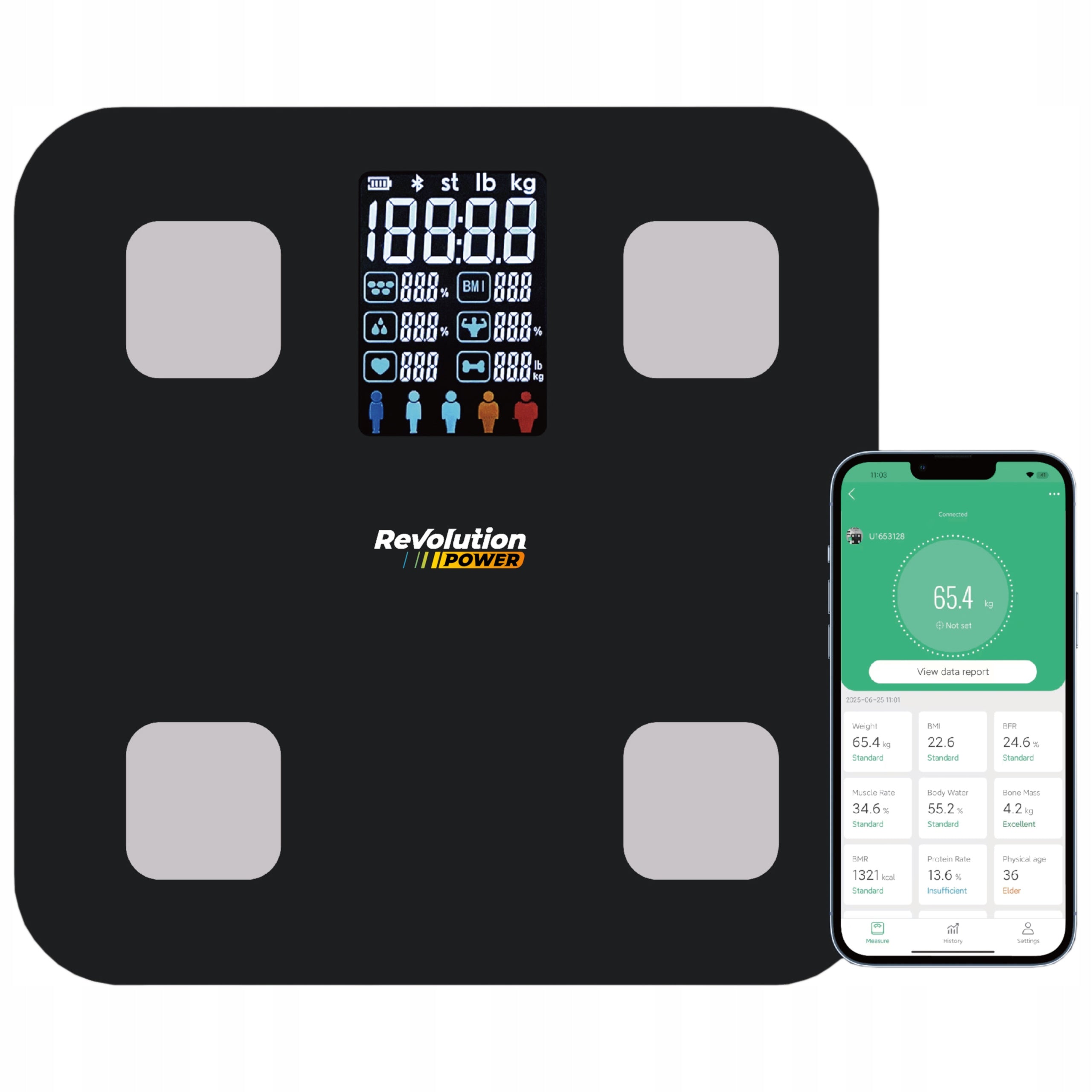 BATHROOM SCALE REVOLUTION GLASS LCD PRECISION ANALYTICAL SPORTS