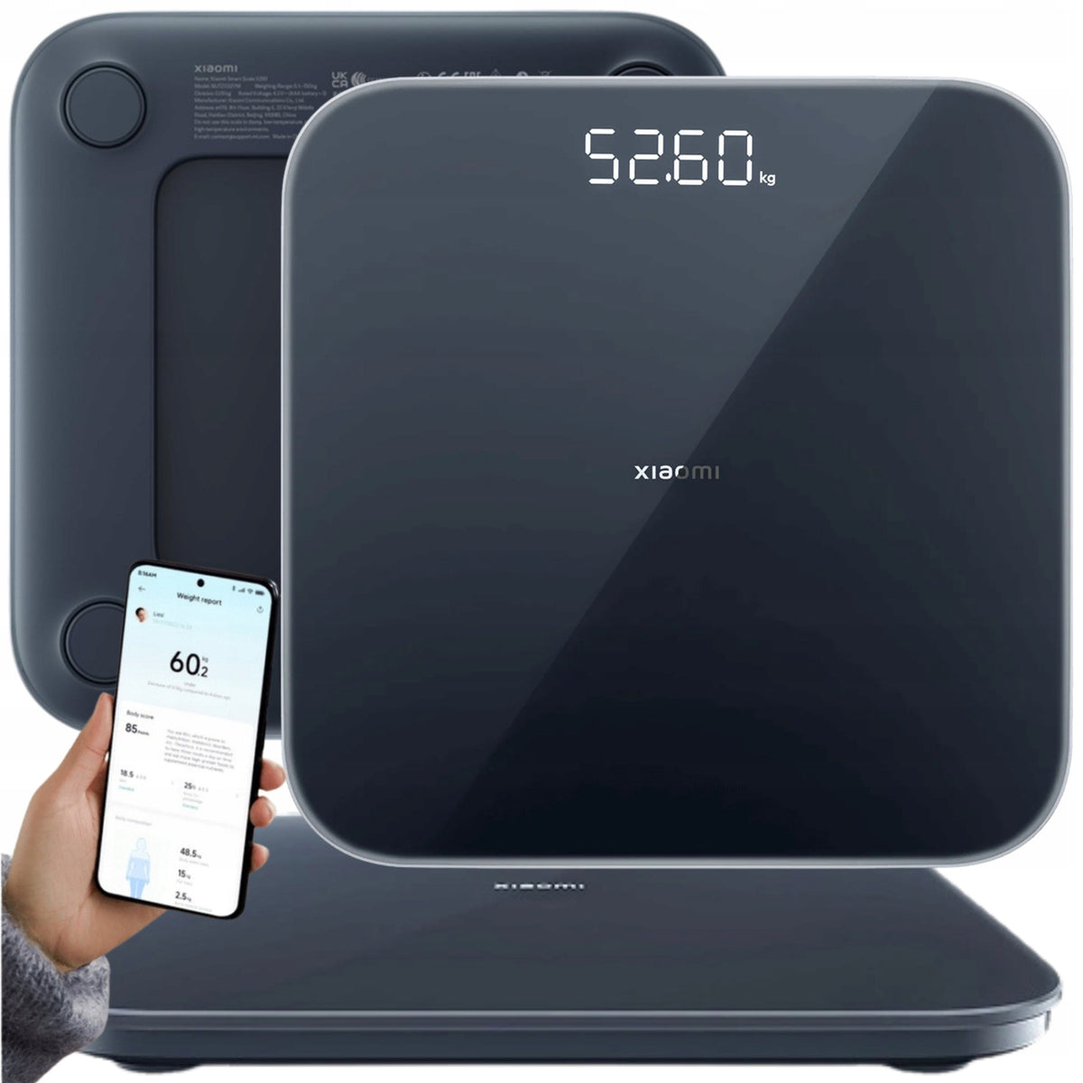 BATHROOM SCALE SMART ELECTRONIC GLASS WITH DISPLAY