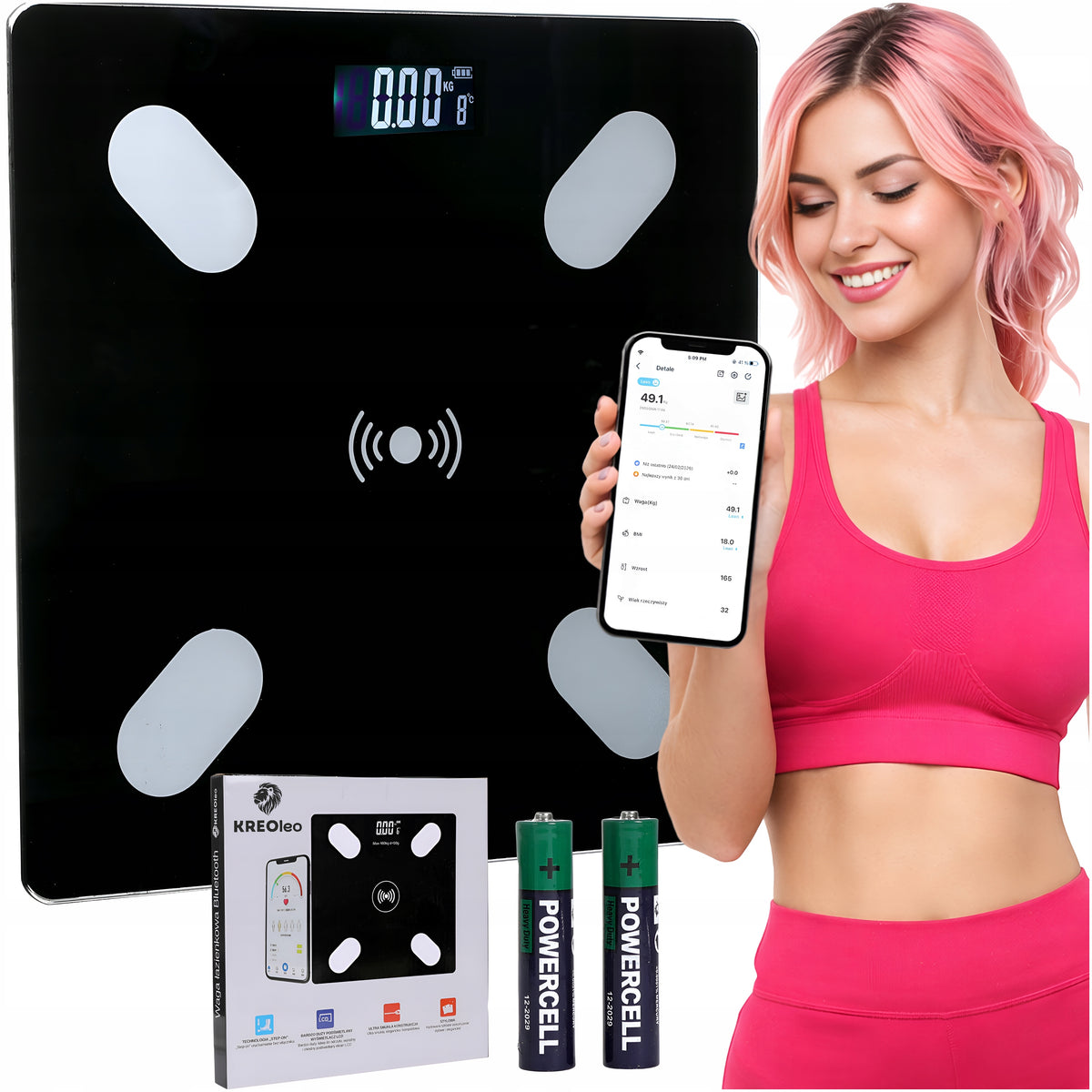 BATHROOM SCALE SMART PRECISION ANALYTICAL 32IN1 APP PL ELECTRONIC LCD