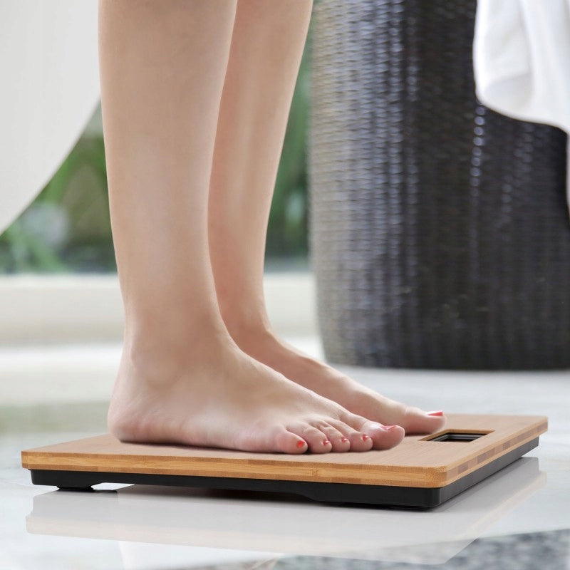 BATHROOM SCALE WOODEN BATHROOM ELECTRONIC BAMBOO LED 180kg Manufacturer code 331030